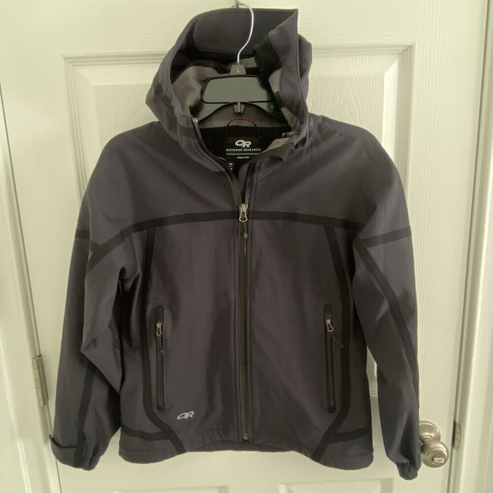 Outdoor Research Jacket Women’s Size XS Black Mithril Soft Shell Hooded coat